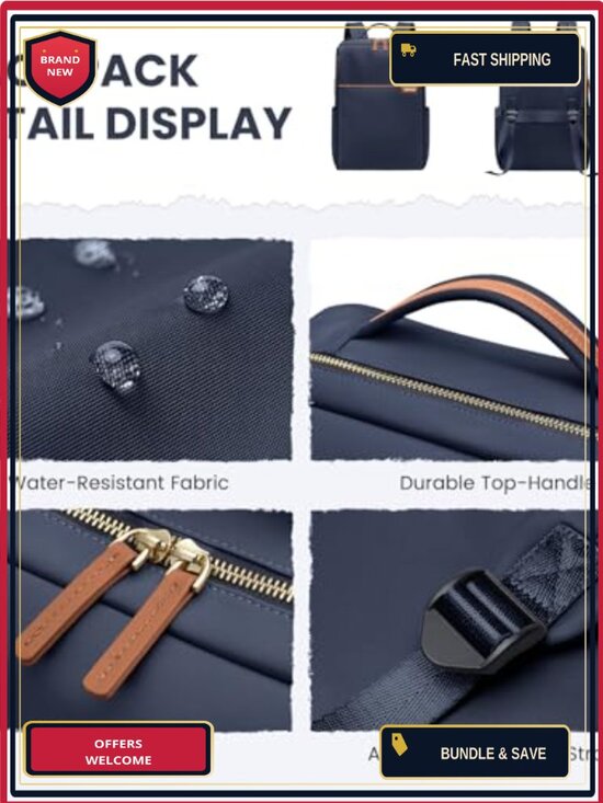 Waterproof Laptop Backpack for Women with 16\